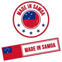 Made in Samoa Sign Grunge Style vector