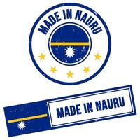 Made in Nauru Sign Grunge Style vector