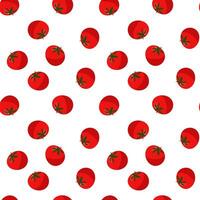 A pattern of juicy red tomatoes separately. It is suitable for culinary graphics, commercials at farmers' markets, postcards with recipes, indication of ingredients, taste. Seamless packaging vector