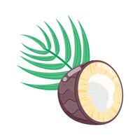 Handy of Tropical Coconut Flat Stickers vector