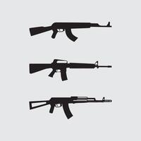 Gun logo icon and tactical design guns illustration vector