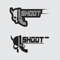 Gun logo icon and tactical design guns illustration vector