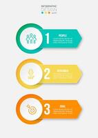 Infographic template business concept with workflow. vector