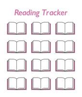 Book Reading Tracker. Planner. graphics vector