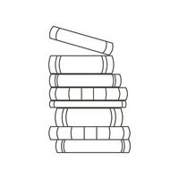 Stack of books vector