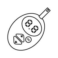 Blood glucose monitor icon vector