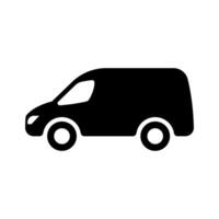 Delivery Van truck icon, minibus isolated on white background. vector