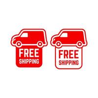 Free delivery shipping icon, home express deliver service label with fast car truck. vector