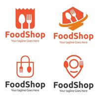 Set of food shop or Restaurant Logo for banner vector