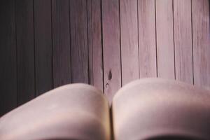 Old books photographed with natural lighting photo