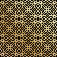 Geometric arabic islamic gold pattern, Pattern Asia. vector