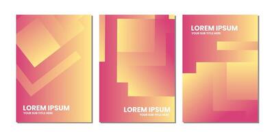 three vertical banners with abstract shapes vector