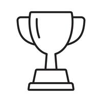 Trophy line icon. Trophy cup, winner cup, victory cup icon. Reward symbol sign for web and mobile. vector