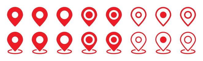 Maps pin. Red location map icon. Navigation gps sign. vector