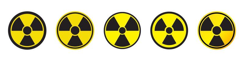 radiación símbolo. radioactividad alerta signo. vector