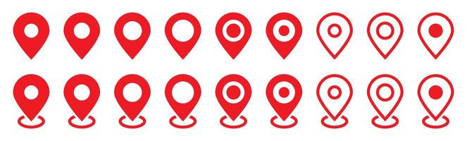 Maps pin. Red location map icon. Navigation gps sign. vector