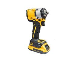 Electric tool ,Power tool ,Mid-Range Cordless Impact Wrench or Cordless screwdriver with battery on white background photo