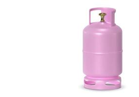 pink gas tanks isolated on white background photo