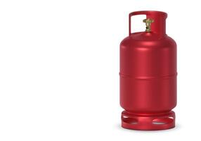 Red gas tanks isolated on white background photo