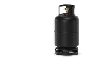 negro gas tanques aislado en blanco antecedentes foto