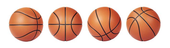 naranja baloncesto pelota en blanco antecedentes foto