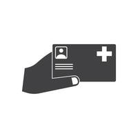 Medical card icon vector