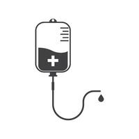 Blood bag icon vector