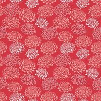 Terracotta seamless pattern with abstract shapes flowers. hand drawn sketch lines floral. Simple minimalist geometric printing. vector