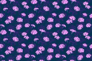 Colorful violet creative shapes tiny floral seamless pattern. hand drawn sketch. Retro simple background with trendy abstract ditsy flowers print. vector