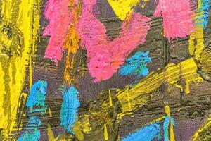 Colorful abstract oil painting art background. Texture of canvas and oil. photo