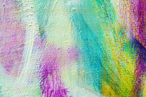 Colorful abstract oil painting art background. Texture of canvas and oil. photo