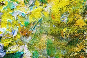 Colorful abstract oil painting art background. Texture of canvas and oil. photo