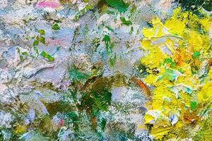 Colorful abstract oil painting art background. Texture of canvas and oil. photo