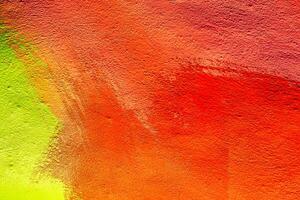 A fragment of colorful graffiti painted on a wall. Abstract urban background. Spray painting art. photo