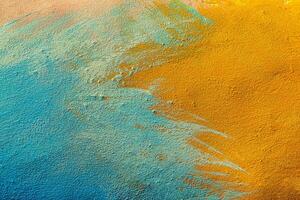 A fragment of colorful graffiti painted on a wall. Abstract urban background. Spray painting art. photo