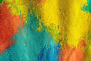 A fragment of colorful graffiti painted on a wall. Abstract urban background. Spray painting art. photo