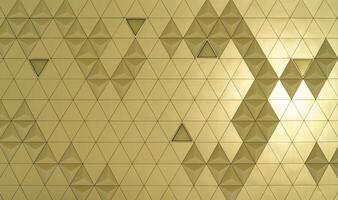 Golden diamond-shaped polished metal cladding panels of a modern building illuminated by sunlight. Abstract background. photo