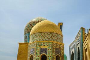 The ancient mausoleum of Shakh-I-Zinda, The Tomb of living King, during the reign of Amir Temur in Samarkand. photo