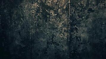 Dark and mysterious grunge paper texture. Haunting ambiance concept. AI Image photo