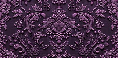 Timeless elegance of opulent damask paper texture. Regal sophistication concept. AI Image photo