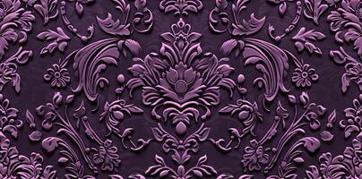 Timeless elegance of opulent damask paper texture. Regal sophistication concept. AI Image photo