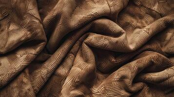 Suede leather texture in neutral hues. Earthy bohemian backdrop with rich, cozy colors AI Image photo