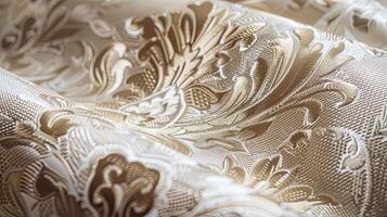 Sumptuous elegance of damask wallpaper. Timeless luxury concept. AI Image photo