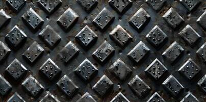 Factory Seamless Cast Iron Texture Industrial Backdrop. Rough Metallic Surface for Manufacturing Designs AI Image photo