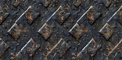 Rugged Seamless Cast Iron Texture Industrial Background. Gritty Metallic Surface for Manufacturing Themes AI Image photo