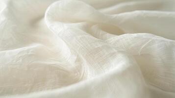 Timeless refinement of linen paper tablecloth. Understated elegance concept. AI Image photo