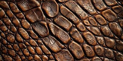 Luxurious crocodile leather texture. Rugged elegance with intricate details AI Image photo