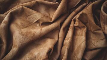 Neutral suede leather texture. Earthy bohemian backdrop with rich, cozy colors AI Image photo
