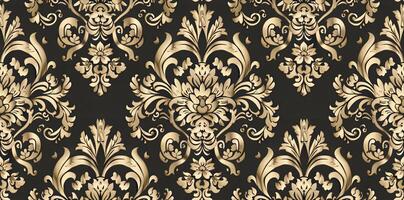 Timeless elegance of opulent damask paper texture. Regal sophistication concept. AI Image photo