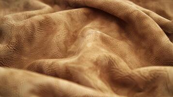 Suede leather texture in neutral tones. Bohemian backdrop with rich, cozy colors AI Image photo
